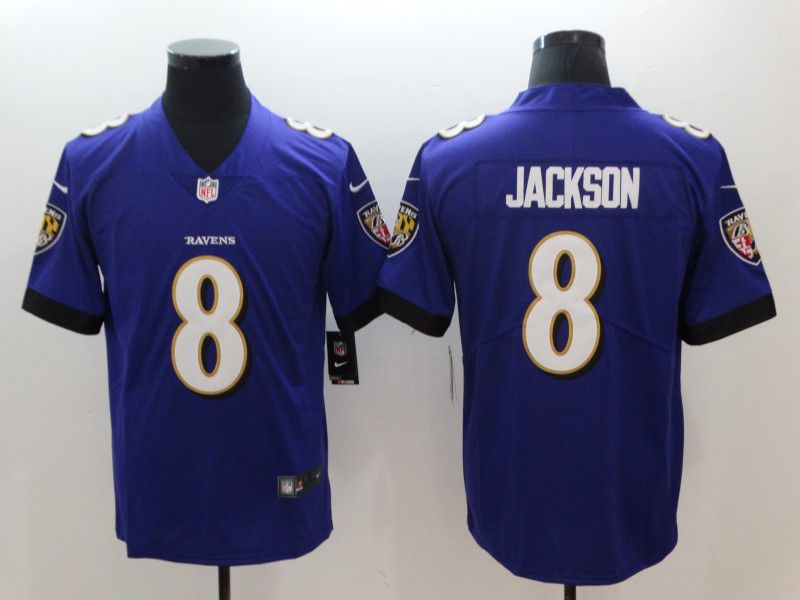 Men Baltimore Ravens #8 Jackson Purple Nike Vapor Untouchable Limited NFL Jerseys->women nfl jersey->Women Jersey